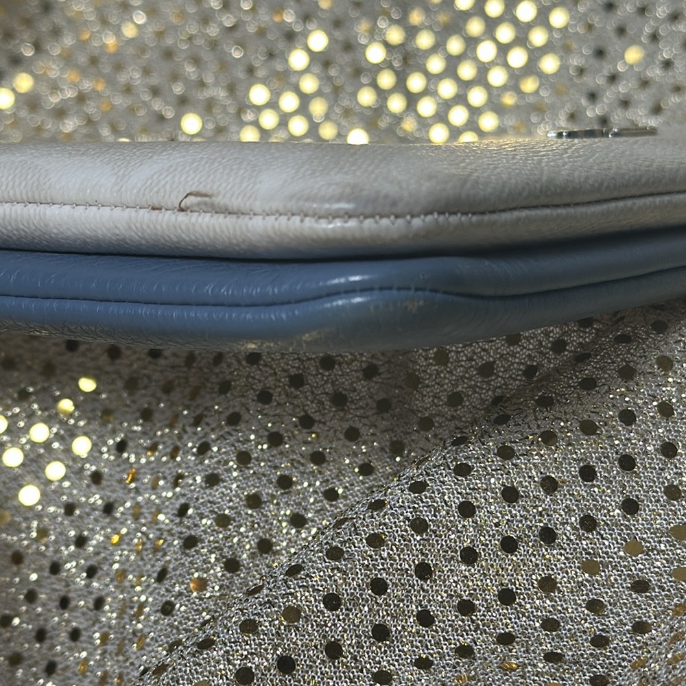 Coach Wristlit blue & creams leather purse - Picture 11 of 16
